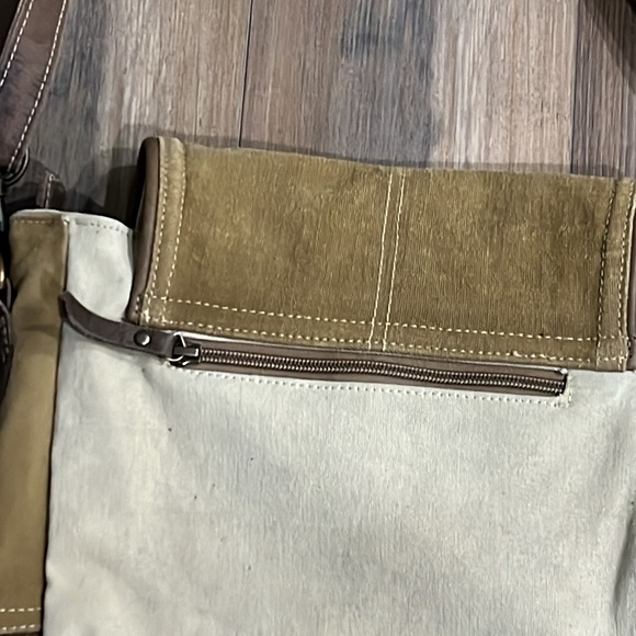 Myra canvas leather trim bag - Picture 5 of 10